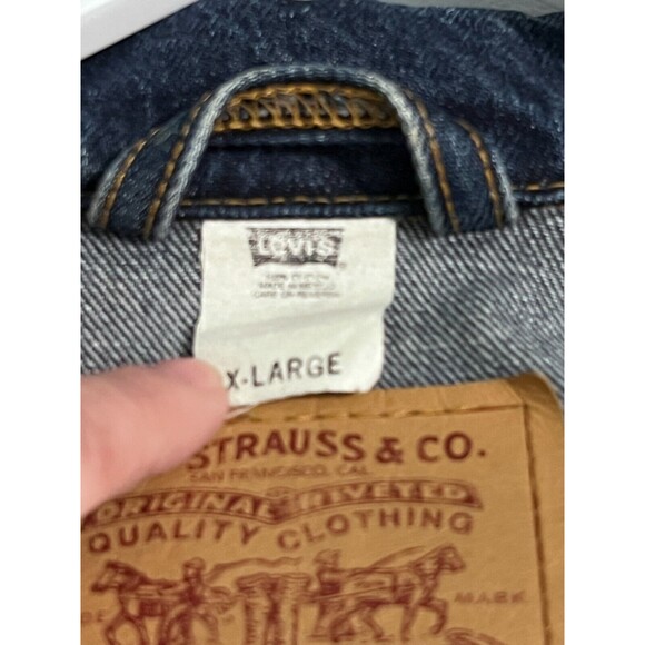 Vtg Levi's Jean Jacket Mens XL Denim 90s 70507 Made In Mexico Trucker Med Wash - Picture 10 of 16